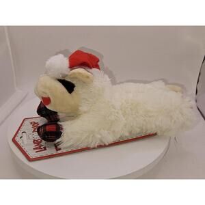 Lamb Chop Holiday Edition Plush Dog Toy 8” w/ squeaker small breed   - BNWT